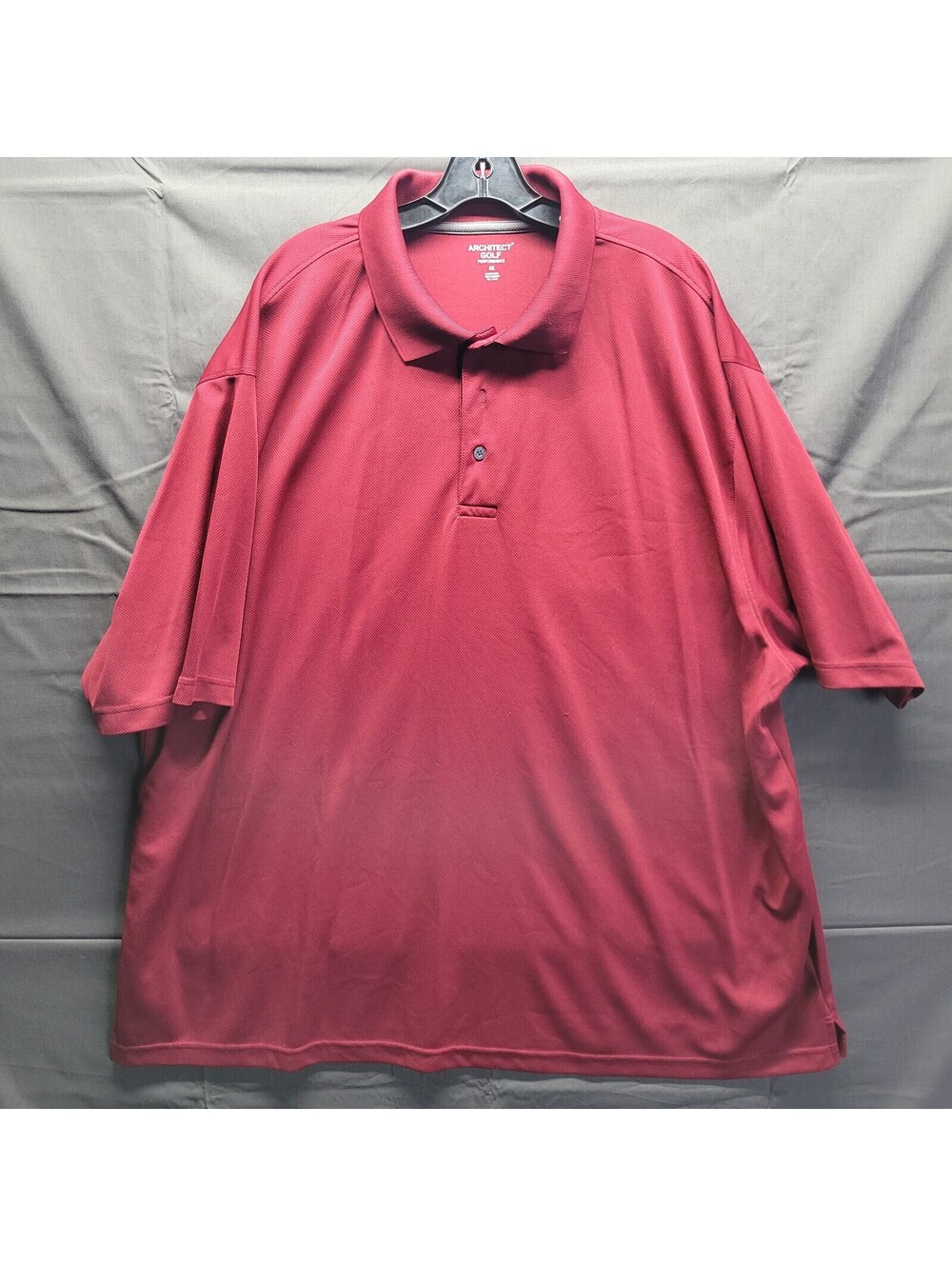 Architect Performance Polo Shirt Mens Short Sleeve Vintage Red Golf Shirt Sz 4x